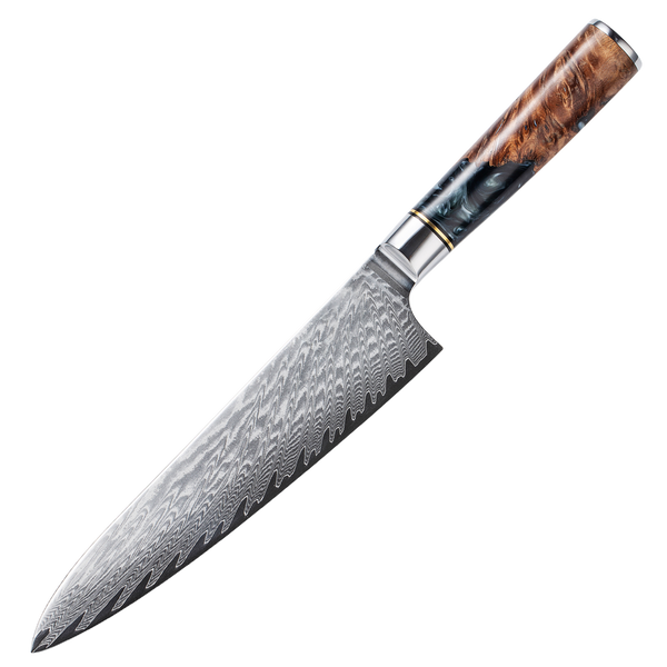 Couteau Japonais Damassé