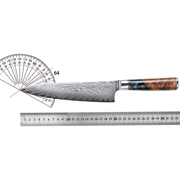 Couteau Japonais Damassé