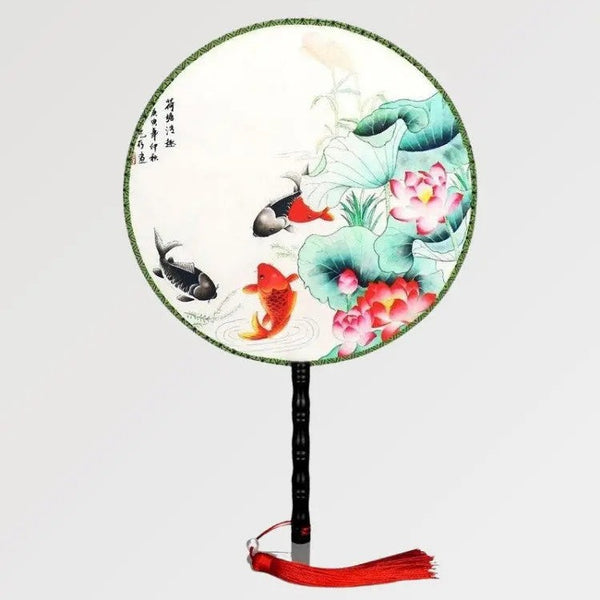 Éventail Japonais Carpe Koi