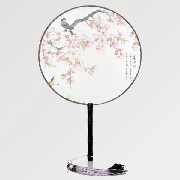 Éventail Japonais Rond Floral