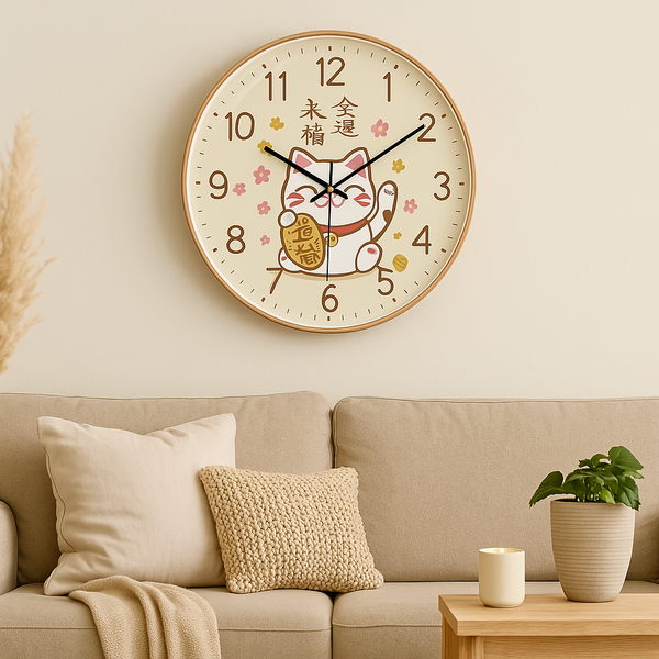 Horloge Chat Maneki Neko