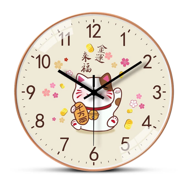Horloge Chat Maneki Neko