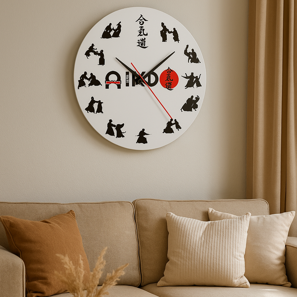 Horloge Japonaise Aïkido