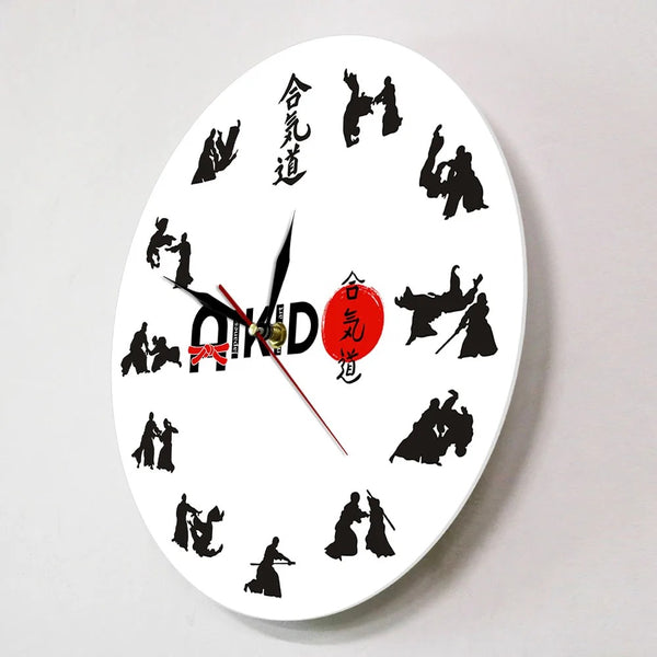 Horloge Japonaise Aïkido