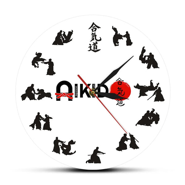 Horloge Japonaise Aïkido