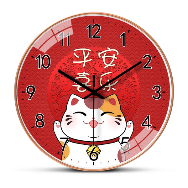 Horloge Japonaise Chat