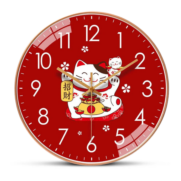 Horloge Japonaise Maneki Neko