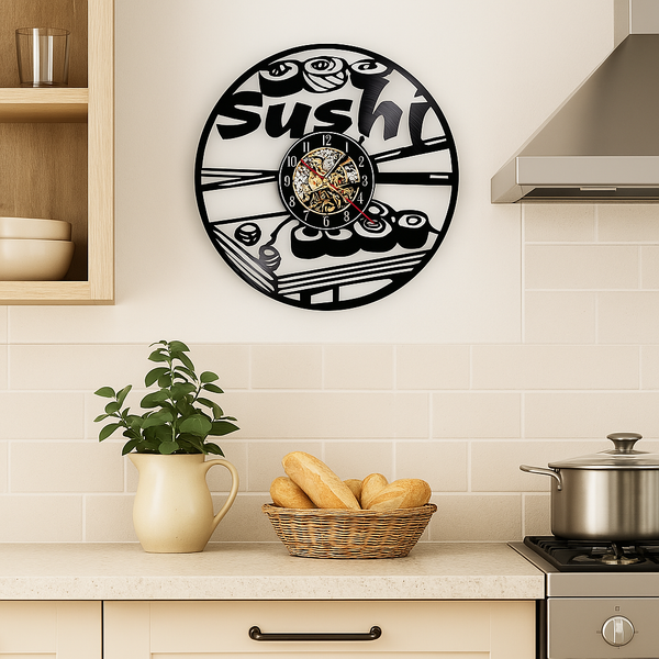 Horloge Japonaise Sushi