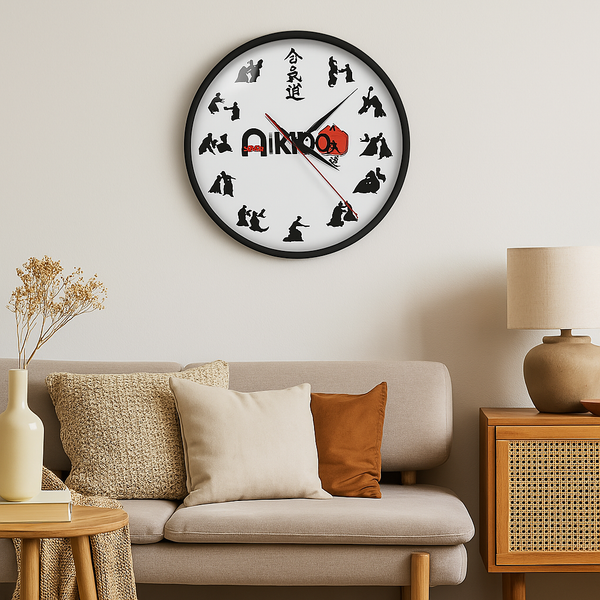 Horloge Murale Japonaise Aïkido