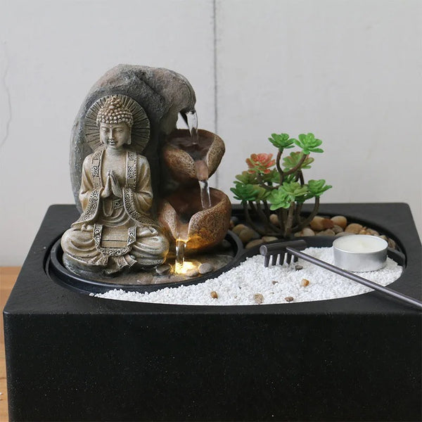 Jardin Zen Miniature avec Fontaine