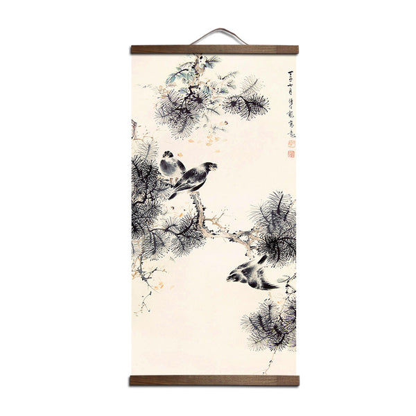 Kakemono Japonais Oiseaux