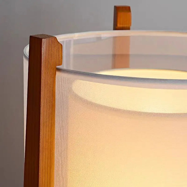Lampadaire Japonais en Bois