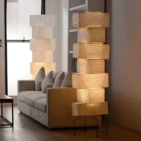 Lampadaire Papier Japonais