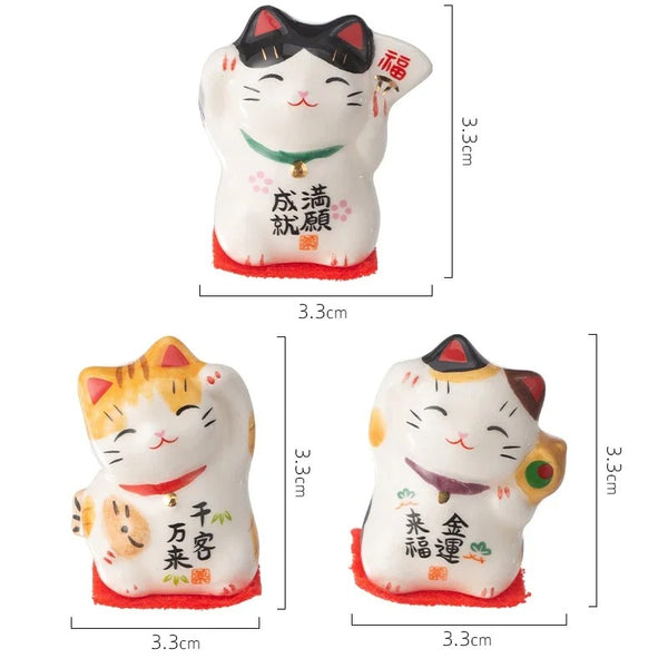 Lot de 3 Minis Maneki Neko