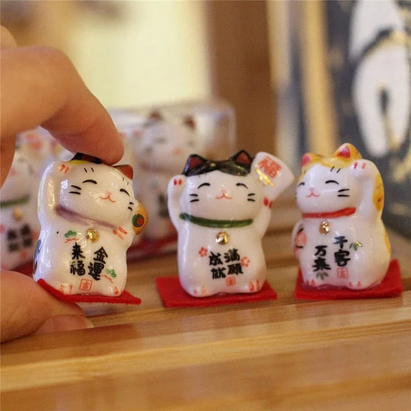Lot de 3 Minis Maneki Neko