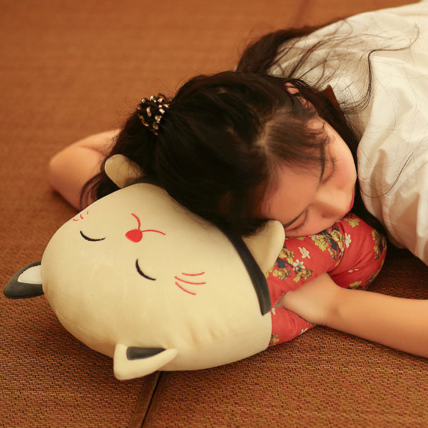 Peluche Coussin Chat Japonais