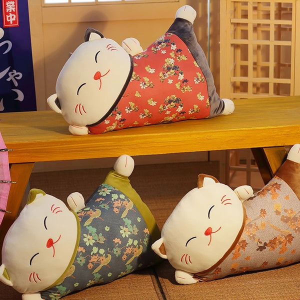 Peluche Coussin Chat Japonais