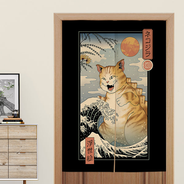 Rideau Japonais Chat de Kanagawa
