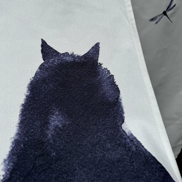 Rideau Japonais Chat Noir