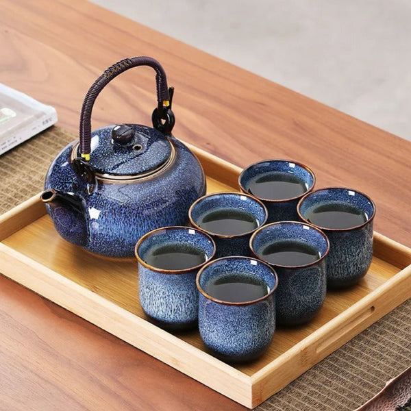 Service à Thé Japonais Bleu