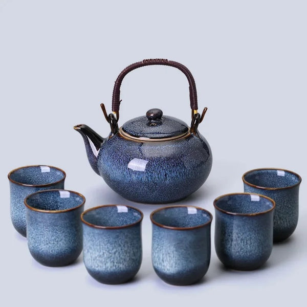 Service à Thé Japonais Bleu
