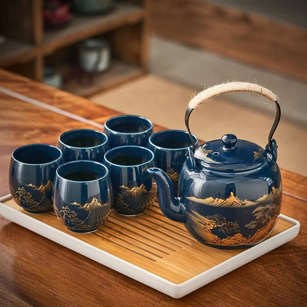 Service à Thé Japonais en Porcelaine Fine