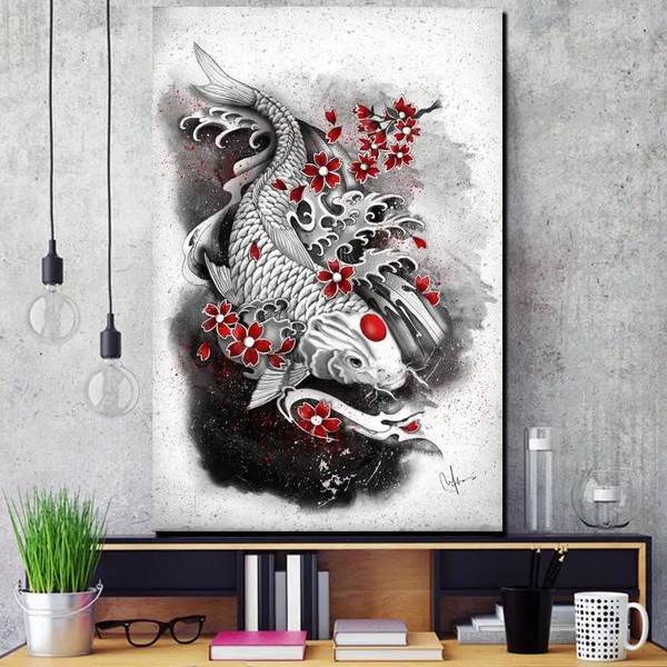 Tableau Carpe Koi