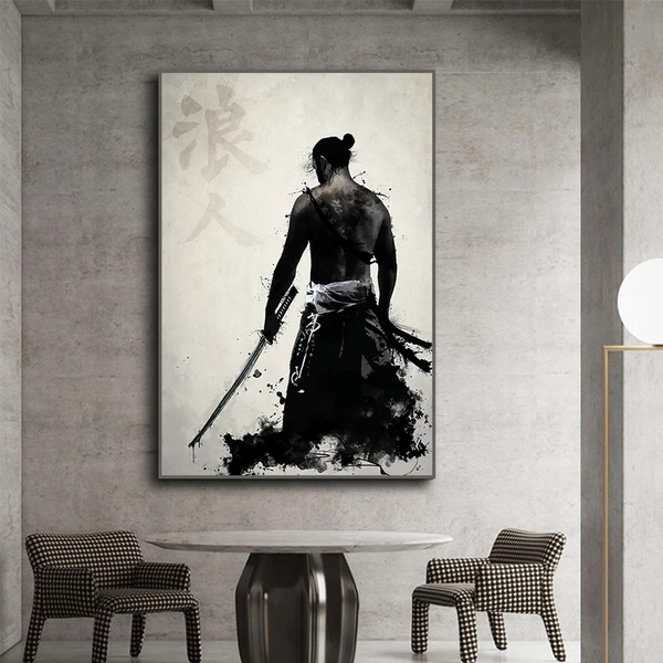 Tableau Japonais Noir et Blanc