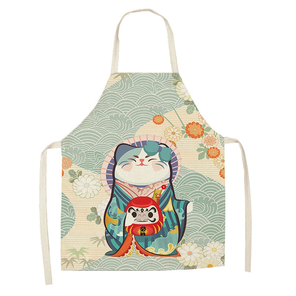 Tablier Japonais Daruma Neko