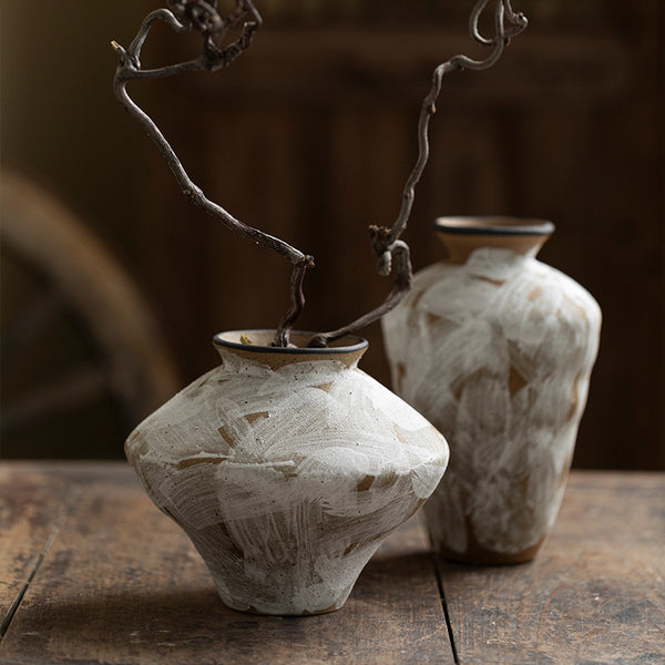 Vase Porcelaine Peint Main