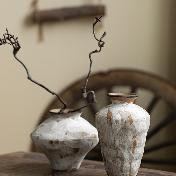 Vase Porcelaine Peint Main