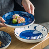 Assiettes Japonaises Bleues