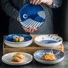 Assiettes Japonaises Bleues