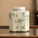 Lot De 2 Boîtes à Thé Japonaises Rondes - Dimensions 8.5x8.5x8.5 Cm - Rangement Thé, épices, Décoration Cuisine - 8