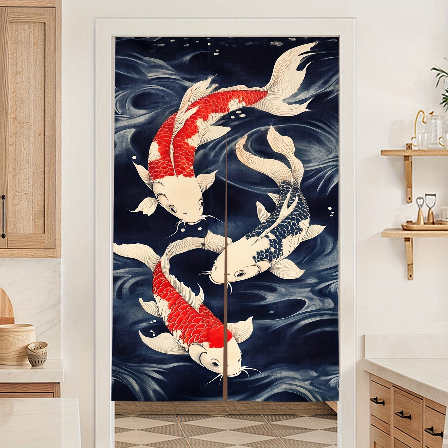 Ofat Home Rideau de porte Color Clash - Tapisserie japonaise Noren Ofat Home Rideau de porte Color Clash - Tapisserie japonaise Noren