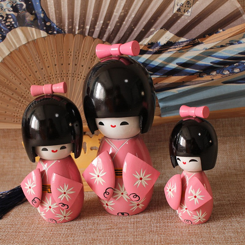 Warmhm Poupée Kokeshi Japonaise En Bois - Ornement Décoratif Style Art Traditionnel